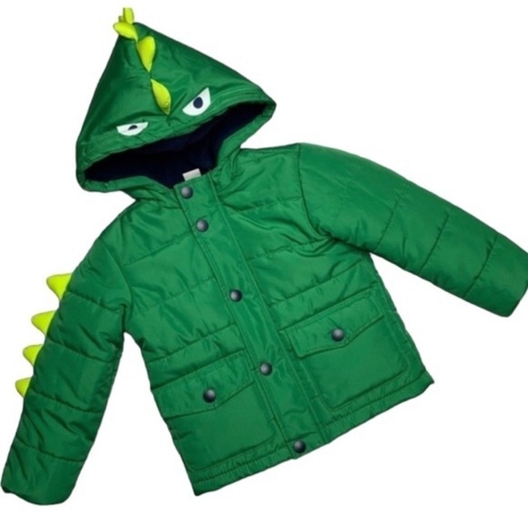 Little Me Other - BIN#5 - LITTLE ME 18M Green Monster Puffer Jacket Fleece Lined